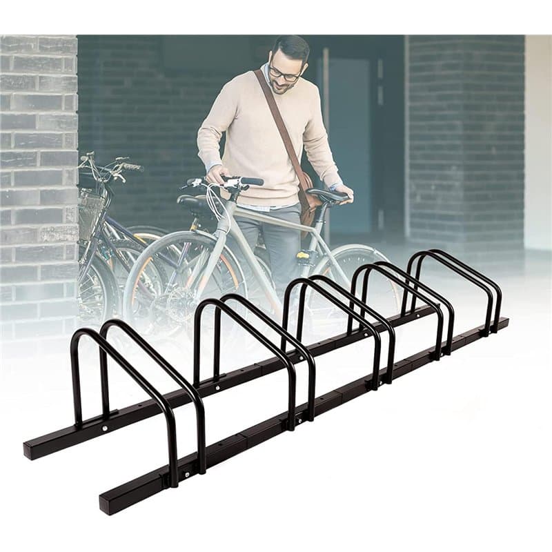 KARAT Râtelier à vélos pour Rangement Velo, jusqu'à 6 vélos avec des pneus jusqu'à 55 mm de largeur – Montage au sol ou au mur –