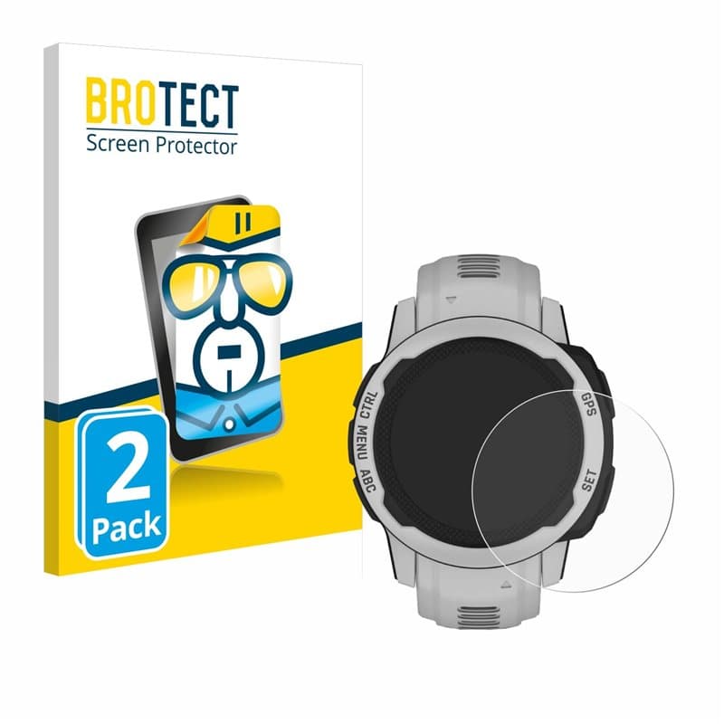 brotect Protection Ecran pour Garmin Instinct 2S Solar (40 mm) (2 Pièces) - Film Protection Ultra Clair