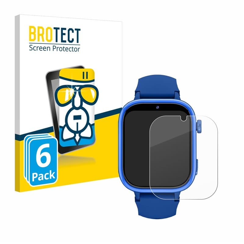 brotect Protection Écran Verre pour Banlvs 4G Kids Smartwatch 1.83" (6 Pièces) Film Protecteur Vitre 9H [Anti-Rayures, Transpare