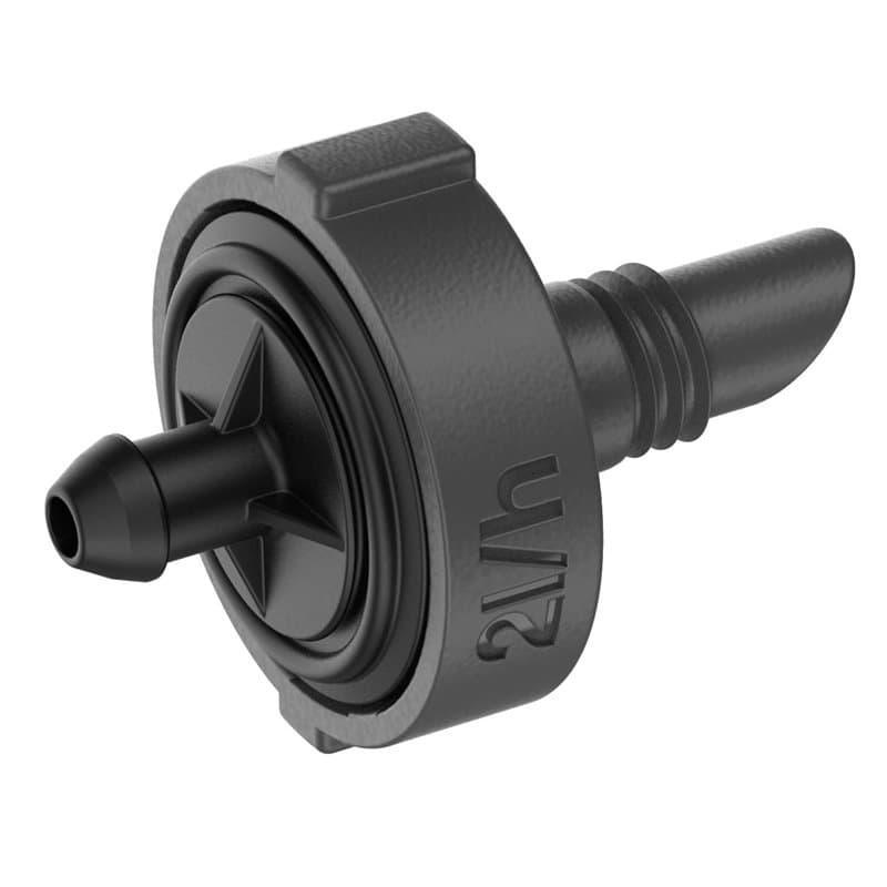 Gardena goutteur en ligne système micro drip 2 l/h, régulation de pression: Goutteur d’extrémité pour plantes individuelles avec