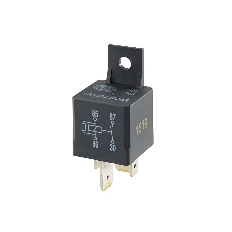HELLA 4Ra 933 332-521 Relais, Courant De Travail - 12V - 4Pôle - Schéma De Câblage: S2 - Fiche: B3 - Relais De Puissance - Coule