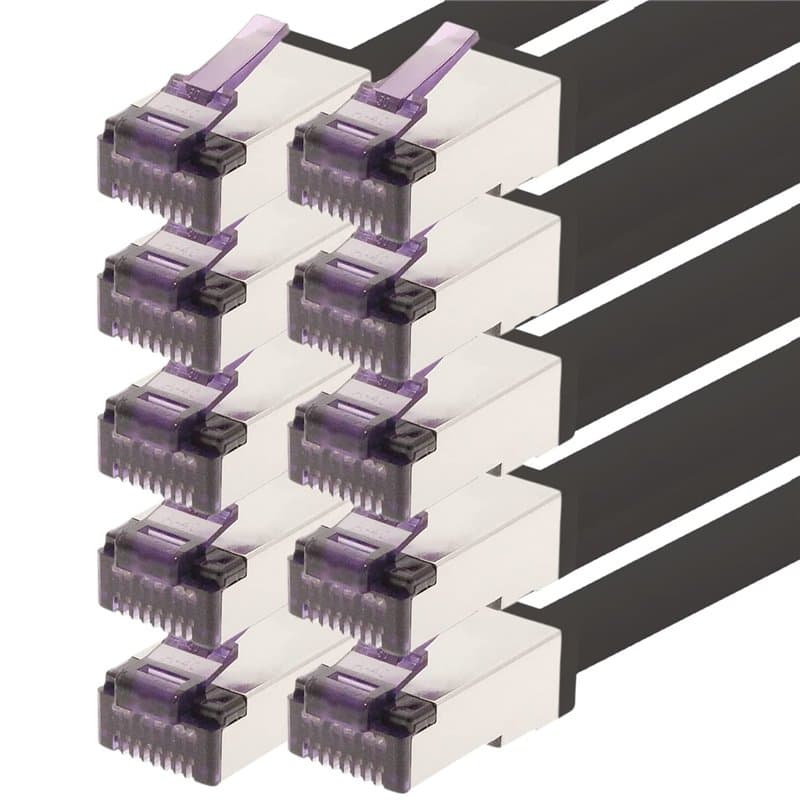 1aTTack.de - 10m - Câble réseau CAT6a Superflex Ethernet Gigabit LAN RJ45 CAT6 A câble patch 10000 Mbit s SFTP PIMF 500 MHz comp