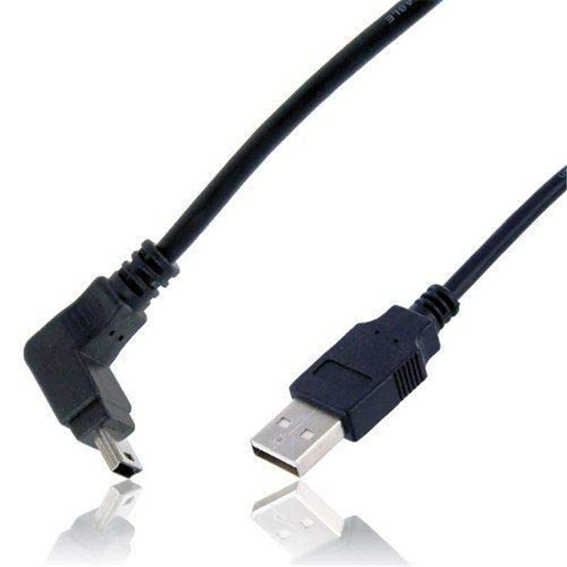 Câble Mini-USB Wicked Chili Compatible Avec Tomtom XXL IQ Routes, Live, Start - Connecteur Coudé Pour Appareils de Navigation To