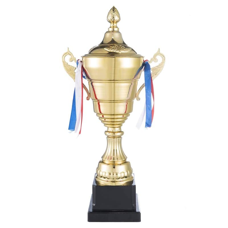 Trophée XXL en Gold avec couvercle 36 cm - Trophée Vainqueur Personnalisable