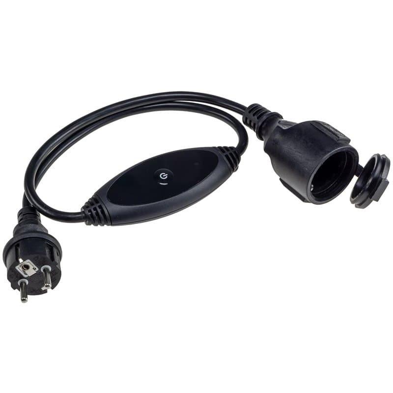 ChiliTec Pilota Casa Interrupteur sans fil IP44 pour prise intermédiaire extérieure 230 V Prise de courant avec contact de prote