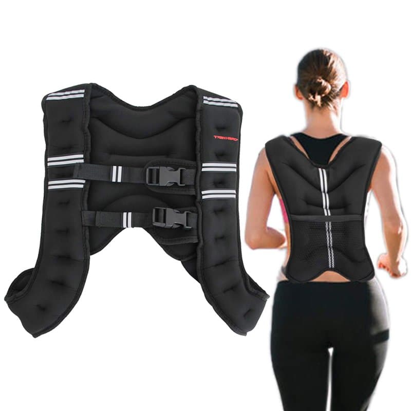 TrainHard Gilet lesté 5 kg/8 kg/10 kg, style X, gilet d'entraînement pour la musculation, la course, le fitness, le cross traini