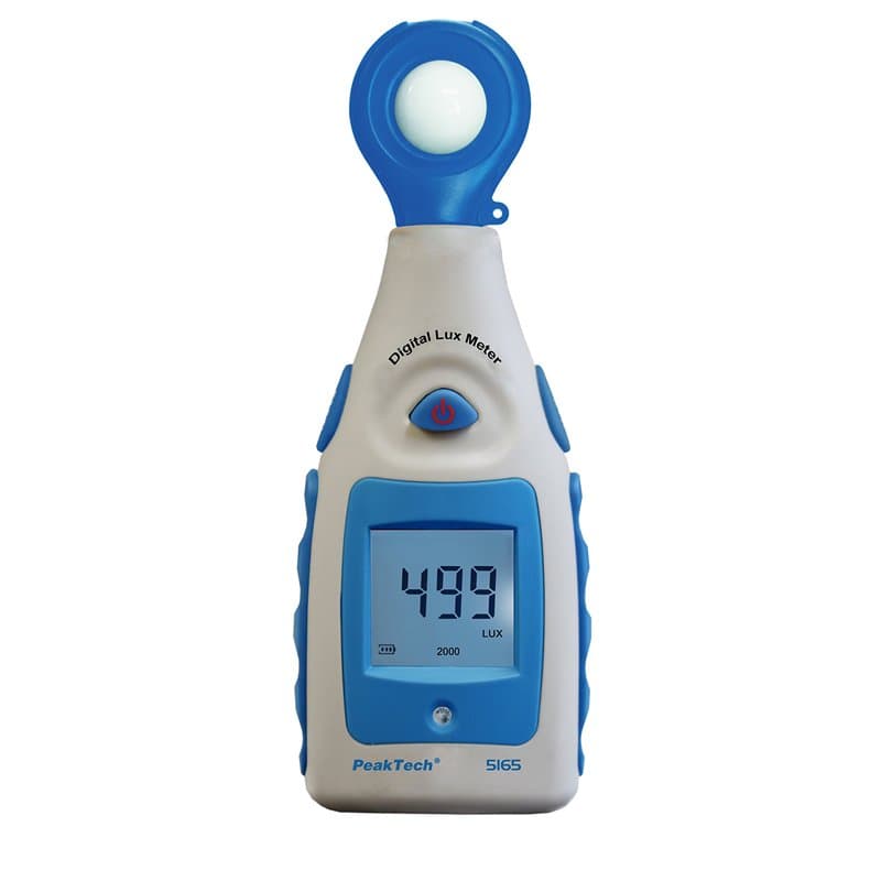 PeakTech Digital Luxmètre de Luxe Lumière, Compteur de Luminosité, Mesure de la Luminosité avec Plage de mesure de 0 à 200000 Lu