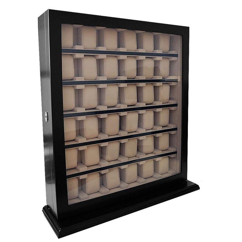 Meyer & Söhne Vitrine murale pour 36 montres, noir, produit d’origine