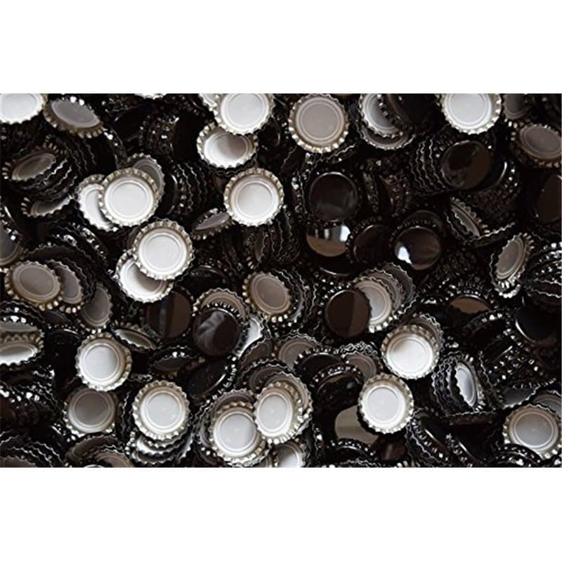 Capsules ungestanzt Ø 26 mm avec joint pour bouteilles standard en plastique, noir, 500 Stück Kronkorken
