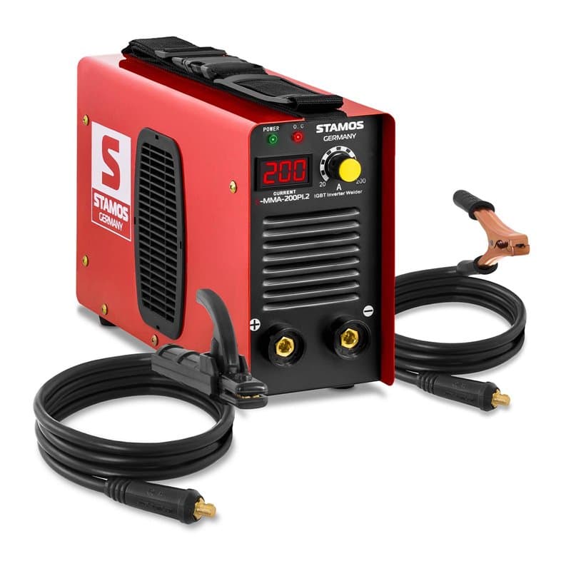 Stamos Germany S-MMA-200PI.2 Poste à Souder à l'Arc Poste a Souder Inverter MMA Soudage Soudure (200 A, 230 V, Écran LED, Hot St