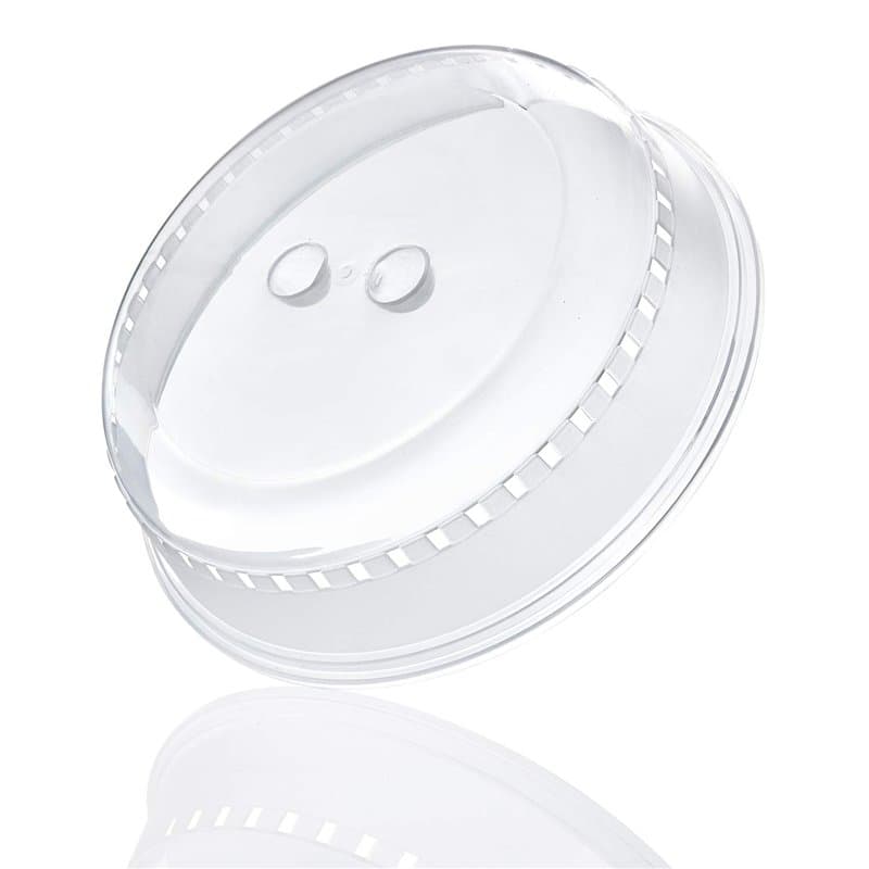 Kerafactum Cloche Micro Onde, Cloche Alimentaire Ø 26 cm, Couvercle pour Micro Onde Transparent en PP, Couvercle Micro Ondes, Cl