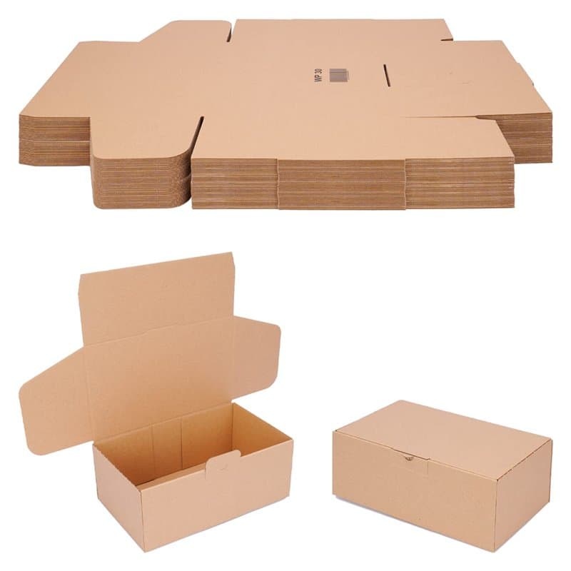 verpacking 50 boîtes pliantes 25 x 15 x 10 cm brun (dimensions extérieures 25,8 x 15,8 x 10,5 cm) WP 30 carton d'expédition cart