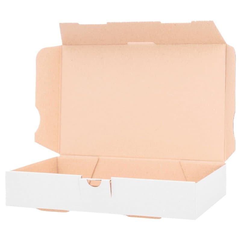 verpacking 100 Carton d'expédition pliable 24 x 16 x 4,5 cm, Blanc, MB-3 cartons d'expédition extra-plats DIN A5 (23 x 15,5 x 4,