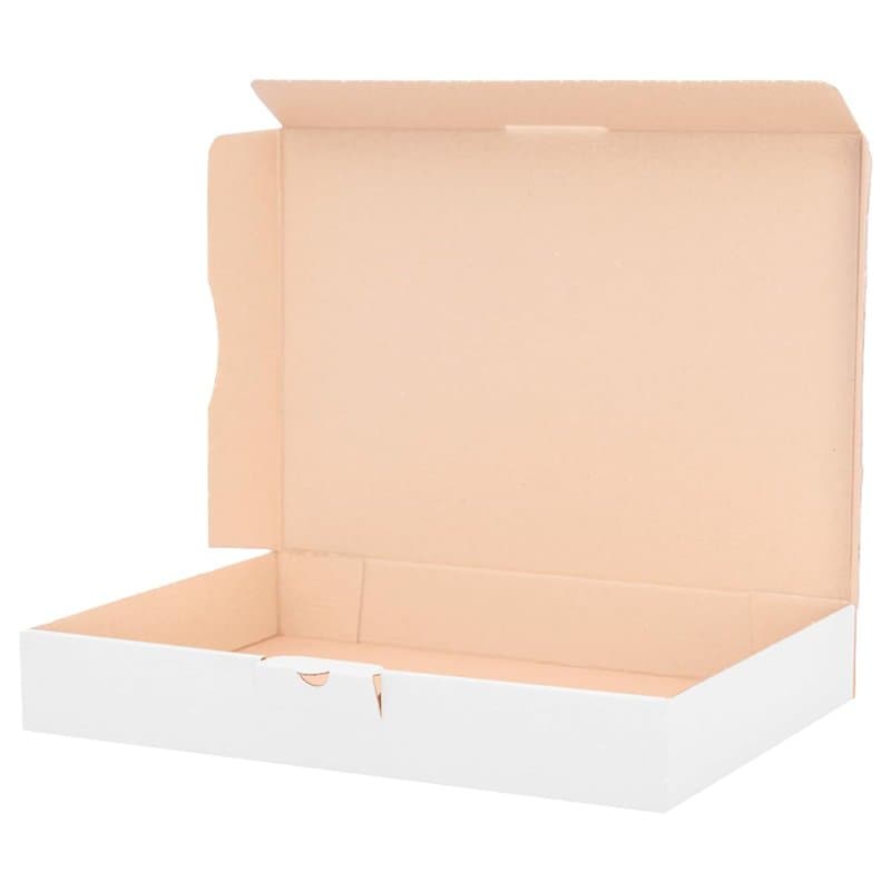 verpacking 50 Carton d'expédition pliable 32 x 22,5 x 5 cm, Blanc, MB-4 cartons d'expédition extra-plats DIN A4 (31,5 x 22 x 4,5