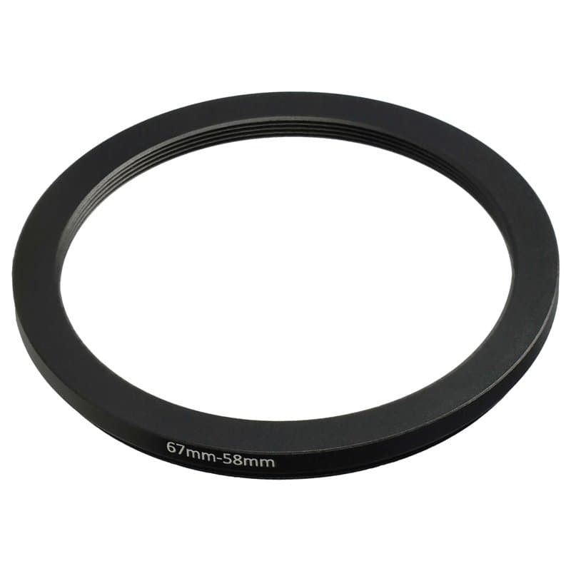 vhbw Bague d'adaptation de Filtre Step-Down de 67 mm vers 58 mm pour Objectif d'appareil Photo - Réducteur, métal, Noir