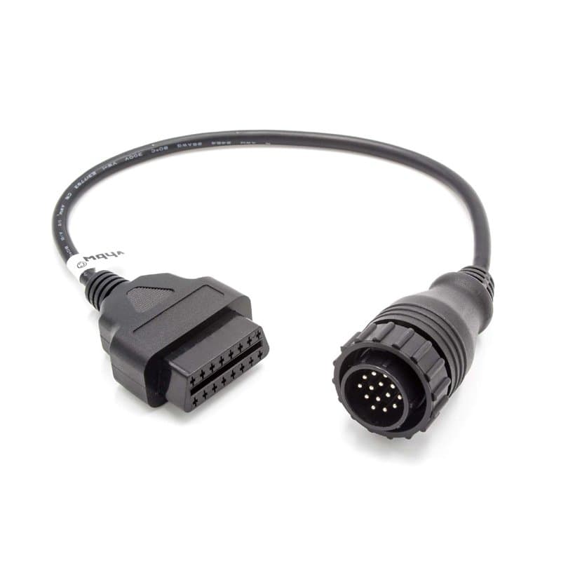 vhbw Adaptateur OBD1 14 Pin vers OBD2 Compatible avec Mercedes Vito, Sprinter, Volkswagen LT Automobiles - 30 cm