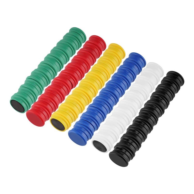 Set de 60 aimants multicolores Diamètre 24 mm Aimants ronds colorés pour tableau blanc, réfrigérateur, tableau magnétique Convie