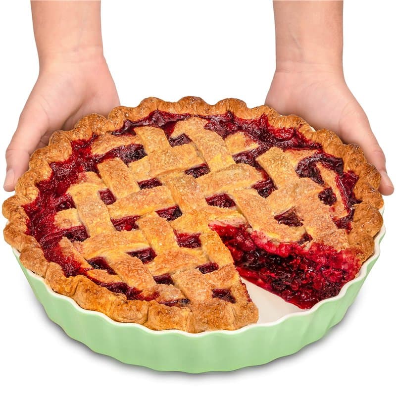 Plat à Tarte en Céramique - ø 28 cm - Avec Revêtement Anti-adhésif - Résistant aux Coupures - Facile à Nettoyer