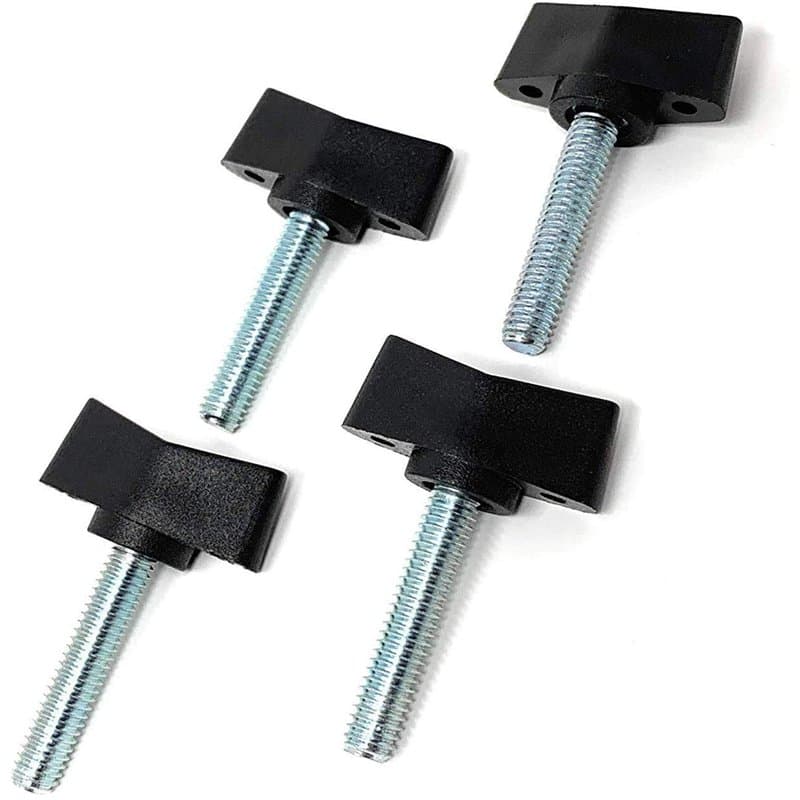 Design61 4 vis à ailettes en plastique avec boulons filetés en acier M5 x 19 mm.