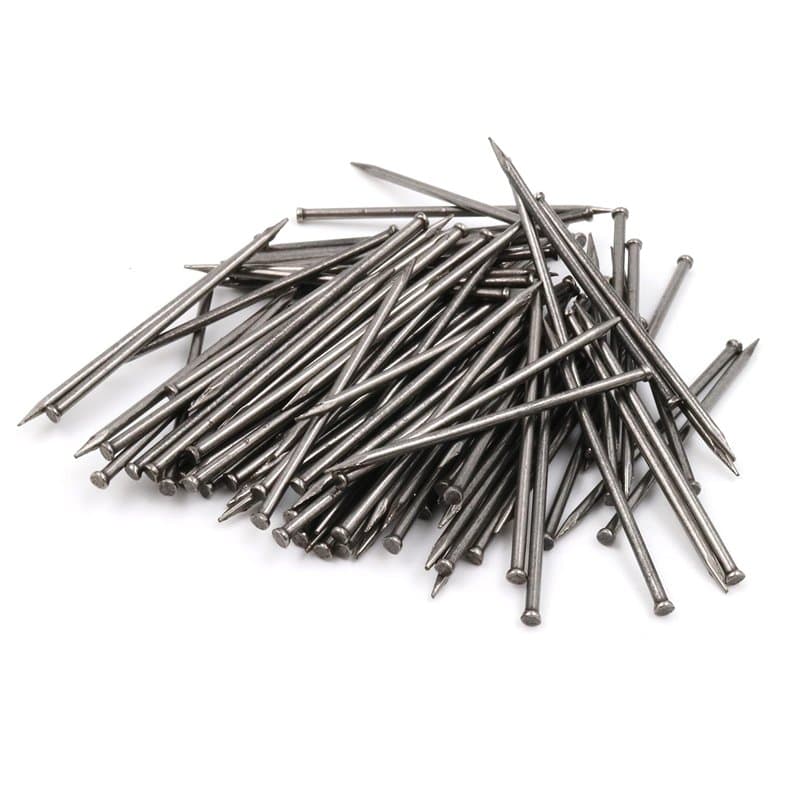 Design61 Lot de 100 goupilles en acier à tête fraisée 1,5 x 35 mm Blanc