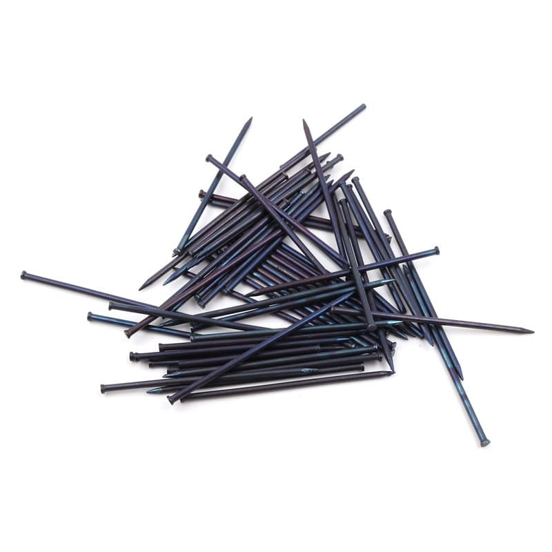 Design61 Lot de 100 goupilles en acier à tête fraisée Bleu 1,5 x 40 mm