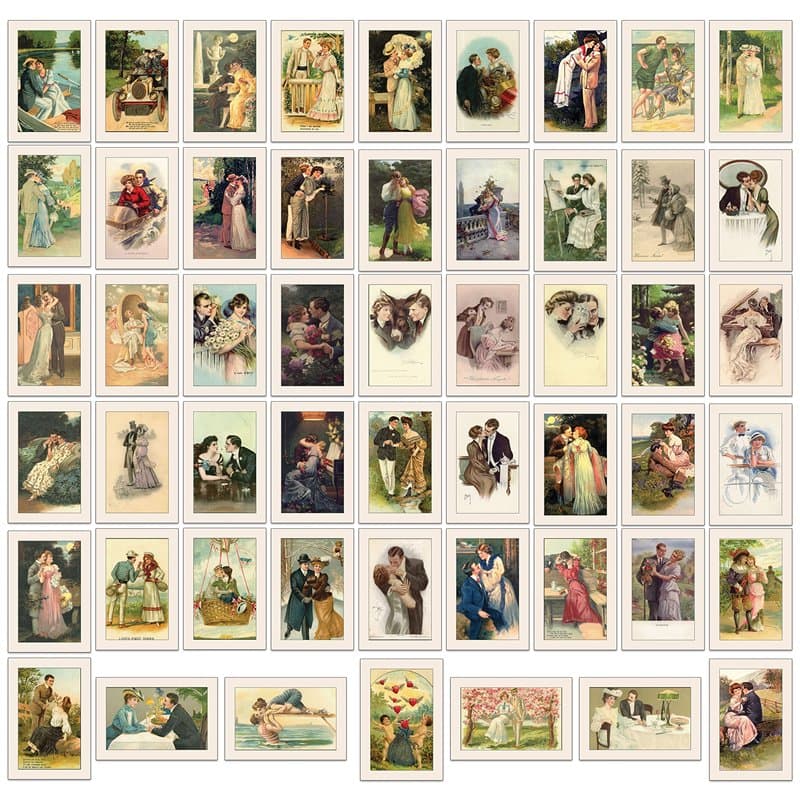 Pusteblume Grusskarten Lot de 52 cartes postales de mariage, cadeau de mariage créatif pendant 52 semaines, une carte postale vi