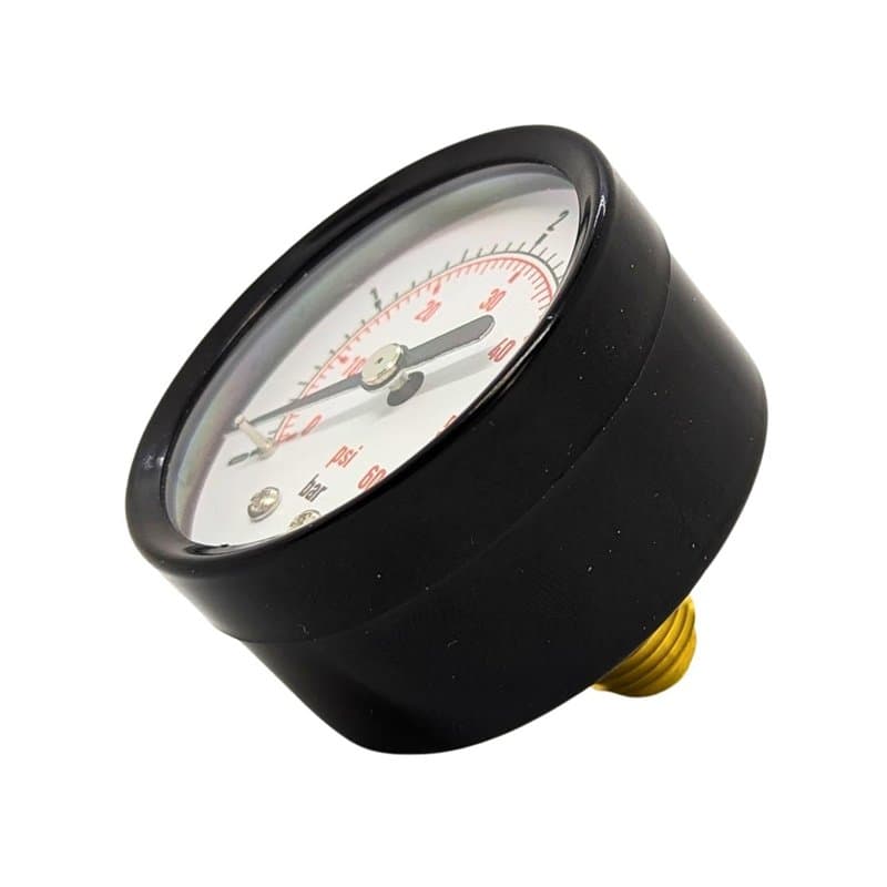 Lumonic I Manomètre 0-16bar I 1/4 Douanes I Classe 2,5 I Raccordement à l'arrière I Diamètre 50mm I Manomètre I pour l'air compr
