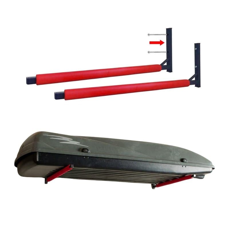 Pallit BRACKET-M Support mural pour coffre de toit, canoës et planches de surf - Rangement peu encombrant pour garage et cave -