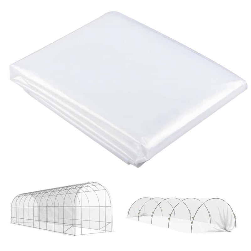 Outsunny Film pour serre 8x10 m étanche à l'eau, film de jardin avec protection UV, film plastique extra épais résistant à la dé