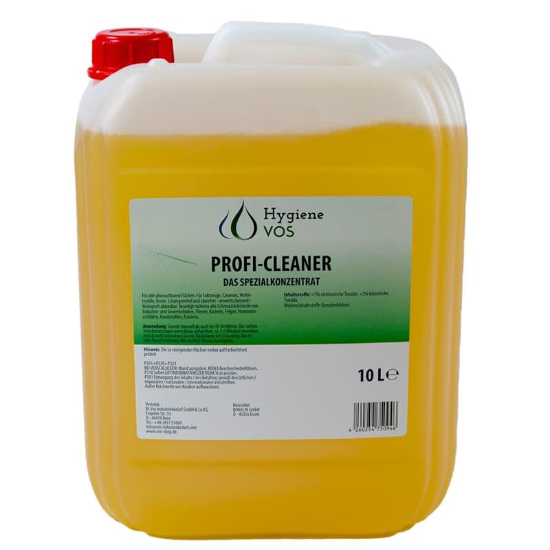 Hygiene VOS Nettoyant professionnel concentré - Bidon de 10 L - universel pour maison, caravane, camping-car, bateau et yacht