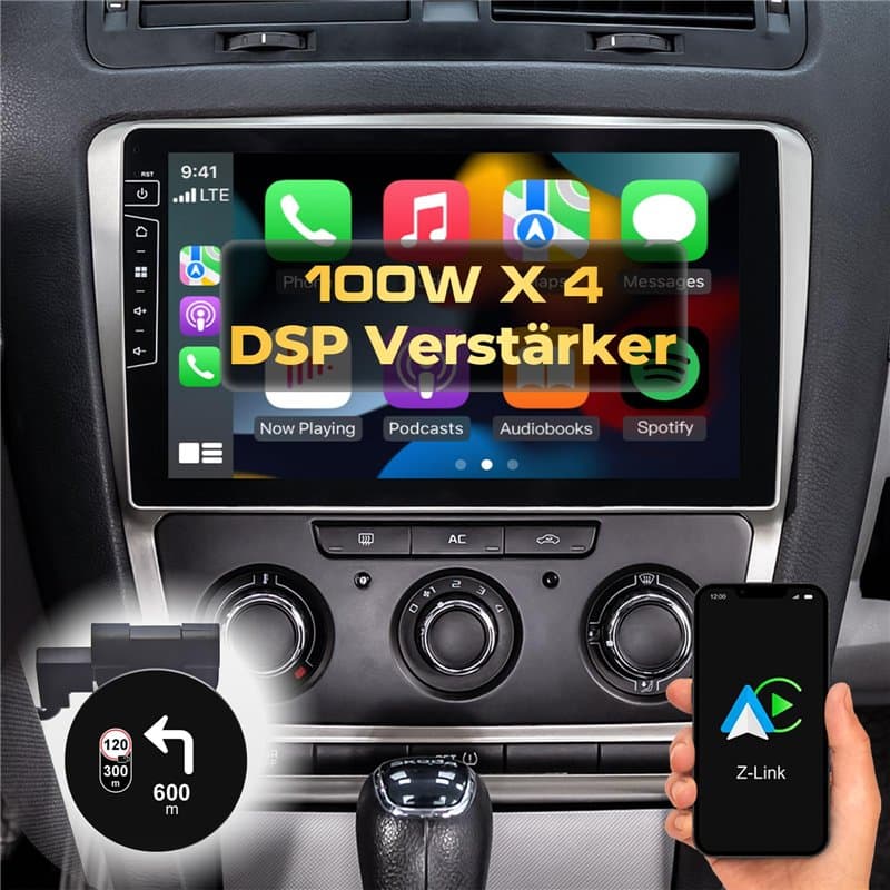 DYNAVIN Android Autoradio GPS pour Skoda Octavia II 2004-2013: 10,1 Pouces OEM Radio avec Wireless CarPlay et Android Auto | Hea