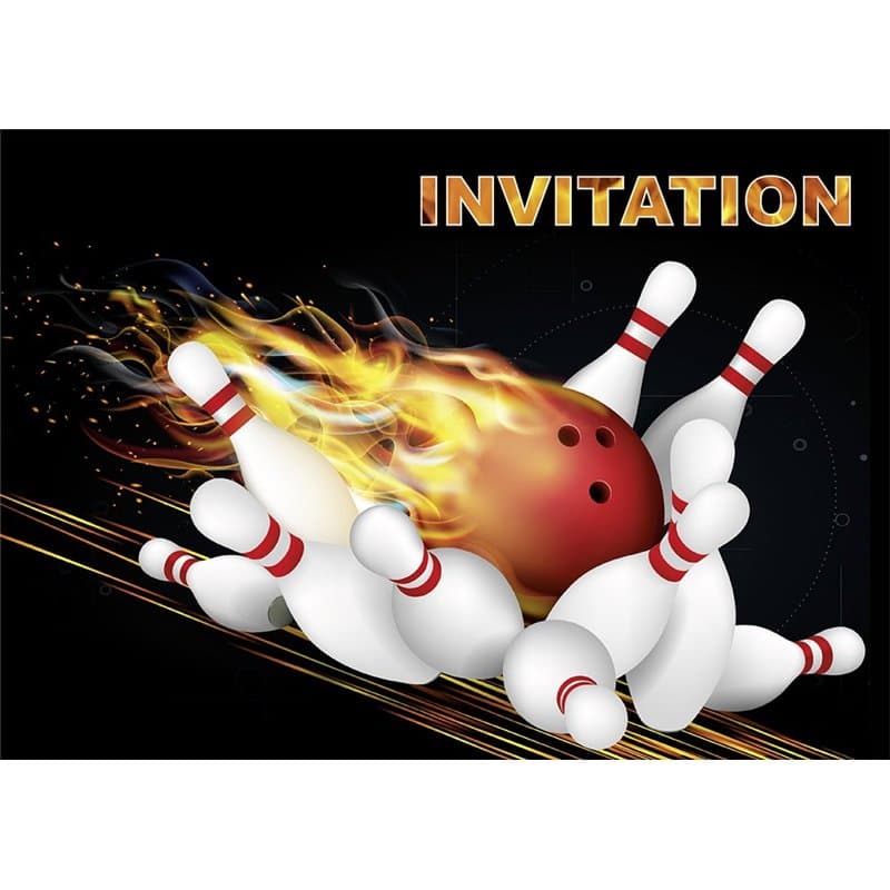 Edition Colibri 10 Invitations BOWLING/QUILLES en Français: lot de 10 cartes d‘invitation bowling pour un anniversaire d‘enfant