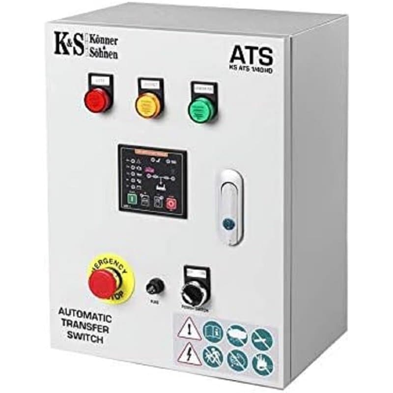 Boitier ATS KS ATS 4/63HD (commutateur de transfert automatique) pour 230V et 400V, démarre/arrête automatiquement le générateur