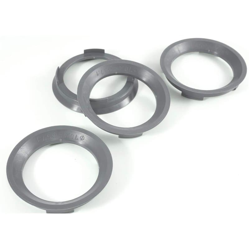 4 anneaux de centrage 70,4 x 56,1/70 4 vers 57 1 gris foncé compatible avec Rondell Audi Seat Skoda VW, pige de calage