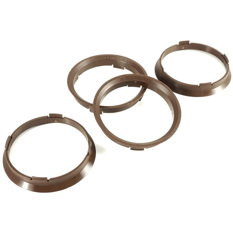 4 Piges de Calage Anneaux de Centrage 70,4 x 66,6/70,4 sur 66,6 - Marron foncé - Compatible avec Rondell