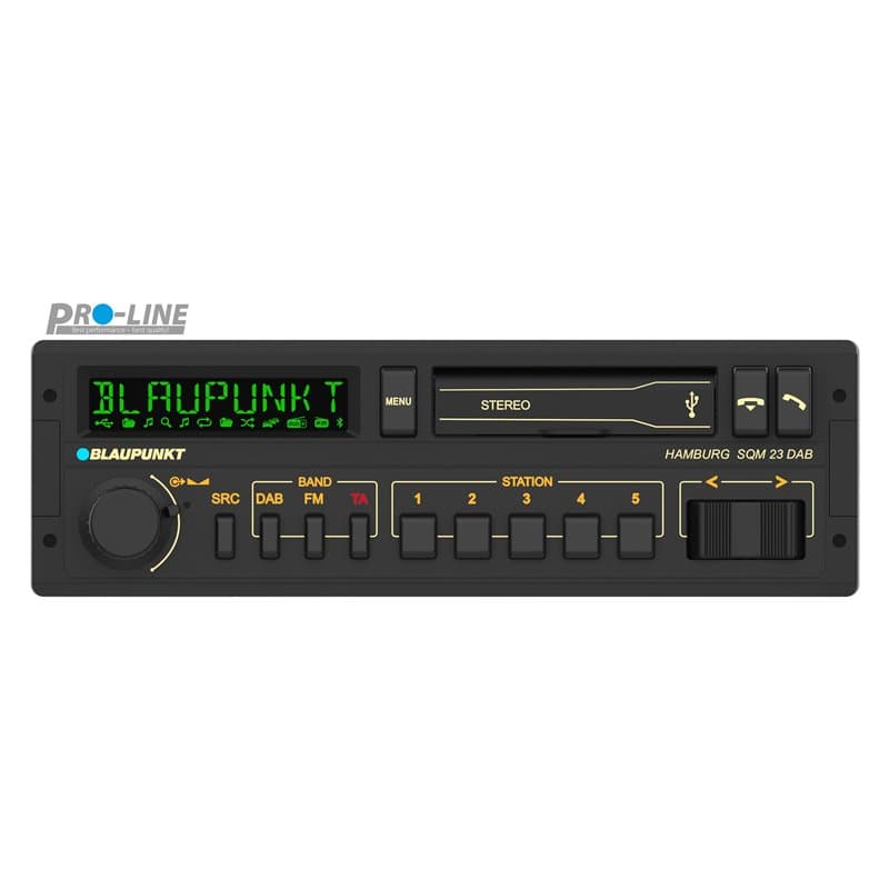 Blaupunkt Hamburg SQM 23 Dab Autoradio Tuner Dab+, Design rétro, Port pour Commande au Volant, kit Mains Libres bluetoo