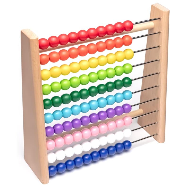 Natureich Montessori Abacus Mathématique 1-100 Nombres Tableau Garçon et Fille, Enfants à Partir 3 Ans, Planche Trier Éducatif,