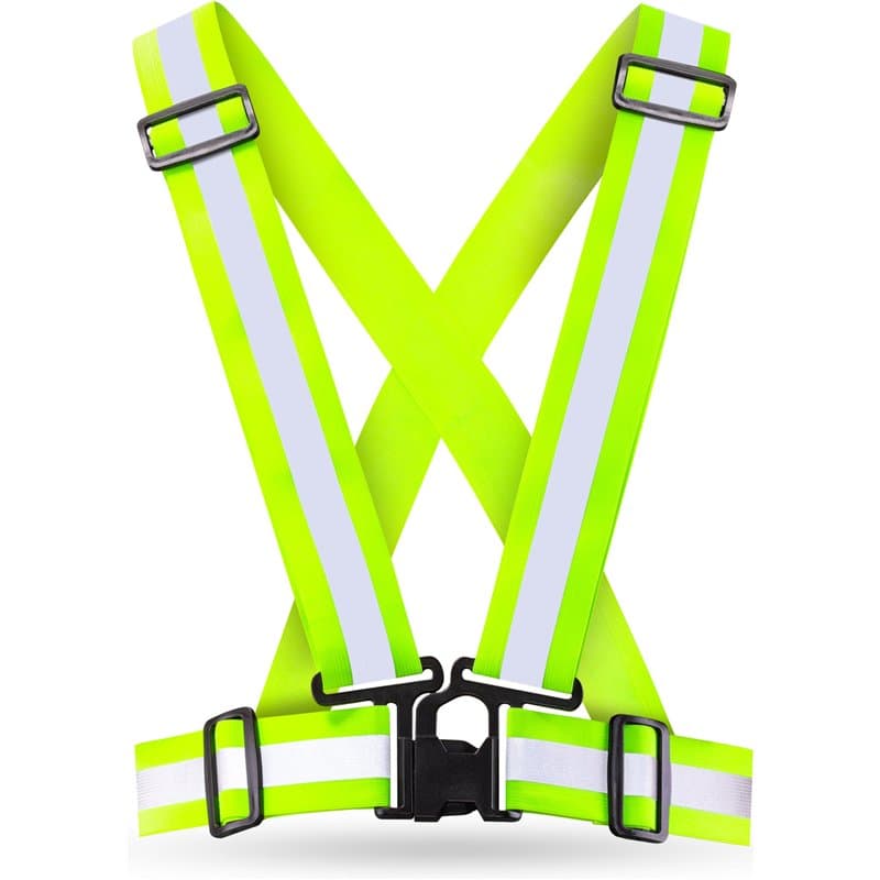 AVANA Gilet réfléchissant de sécurité réglable Gilet de sécurité léger Haute visibilité Jogging Vélo Randonnée Course Moto Adult