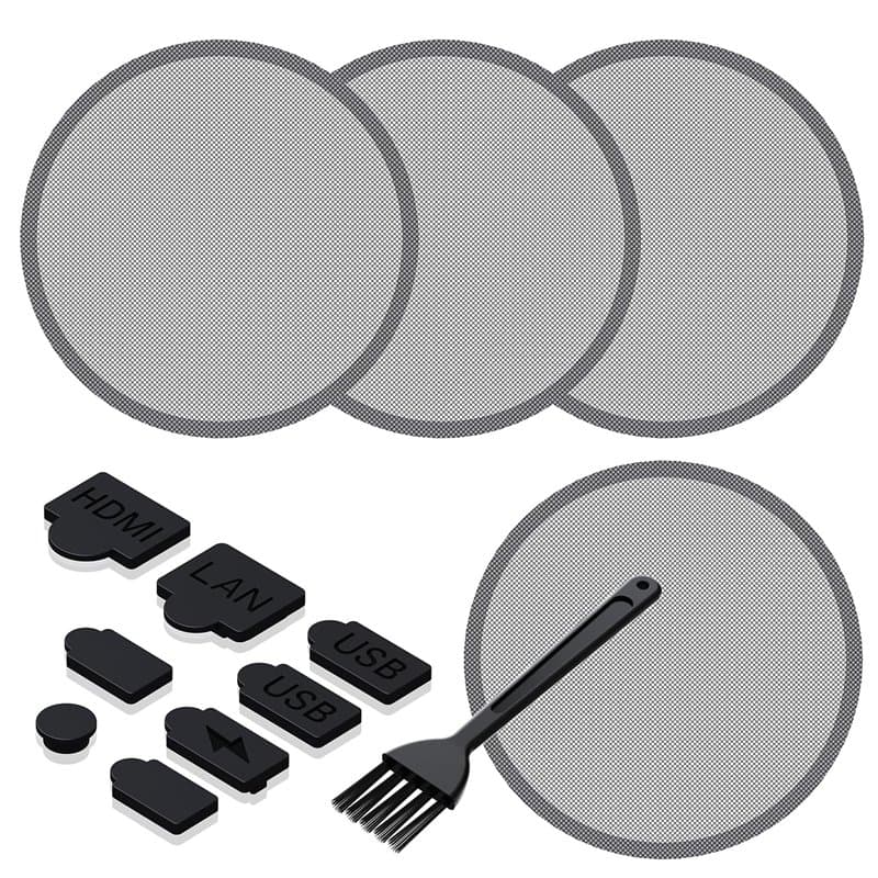 GRAUGEAR Kit de Protection Anti-Poussière pour PS5 et PS5 Slim, Protection Intégrale avec Brosses de Nettoyage, Compatible PS5