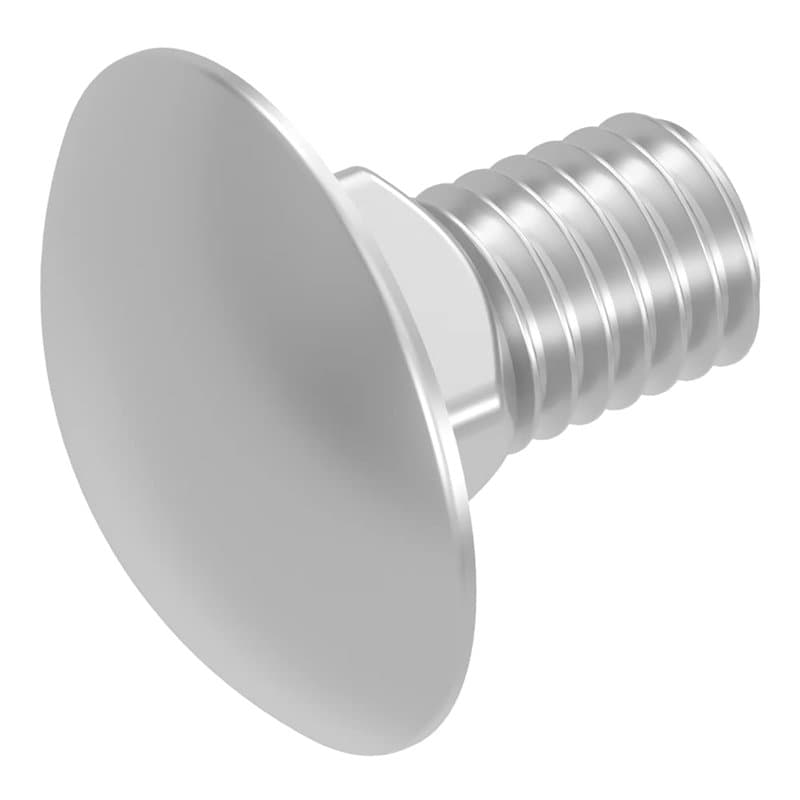 SECCARO Lot de 20 vis de serrure M6 x 12 mm, acier inoxydable V2A VA A2, DIN 603 / ISO 8677, tête ronde plate avec embout carré,