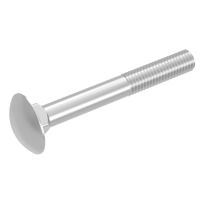 SECCARO Lot de 20 boulons de carrosserie M5 x 40 mm, en acier inoxydable V2A VA A2, DIN 603 / ISO 8677, tête ronde avec collet c