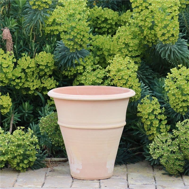 Palatina Werkstatt Pot de fleurs Yucca en terre cuite, 30 cm, 100 % fabriqué à la main, pièce unique, décorez votre maison avec