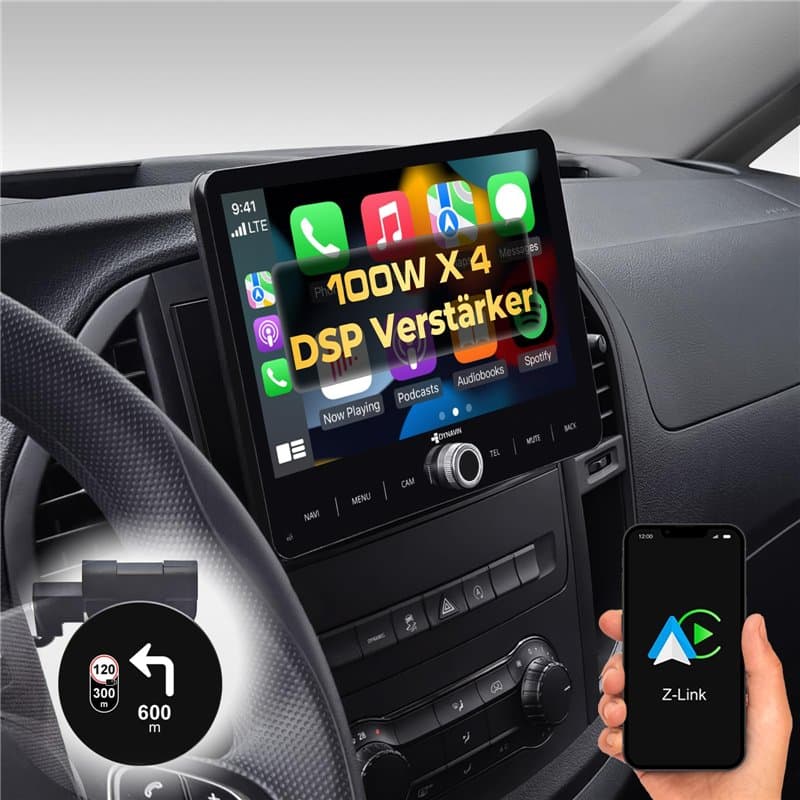 DYNAVIN Android Autoradio GPS pour Mercedes Sprinter Vito Viano Classe A, 10,1 Pouces Radio avec Wireless CarPlay et Android Aut