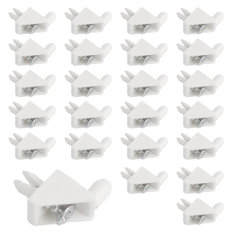Support étagère 101558 compatible avec IKEA PAX KOMPLEMENT Rechange Taquet étagère Fixation Cheville Blanc (24 pièces)