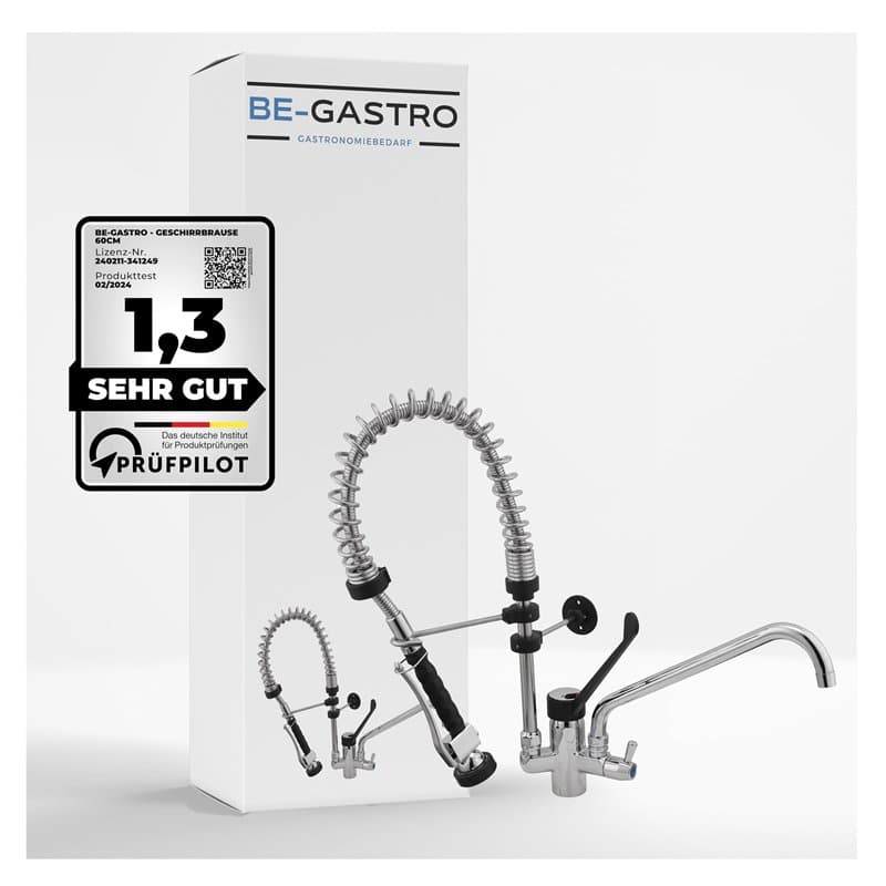 BE-GASTRO I Profi Premium Douchette de vaisselle professionnelle avec robinet, robinet industriel, douchette industriel, mitigeu