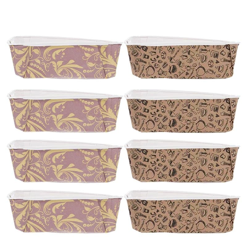 Housoutil 50 Pièces Moule À Cake Papier Liners Gâteau Coupes de Gâteau de Papier Doublures Moule À Cake Cuisson Papier Sulfurisé