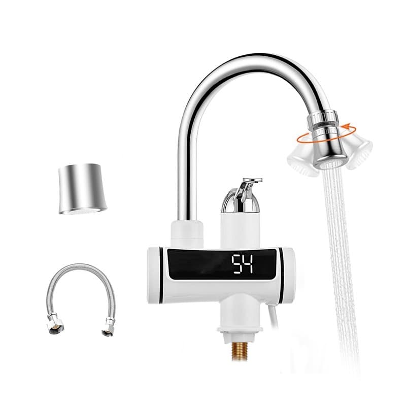 HOGART Robinet Chauffant Électrique Сhauffe-Eau 230 V pour Cuisine, Jardin, Salle de bain, Caravane, Camping, Smart Heater, Chau