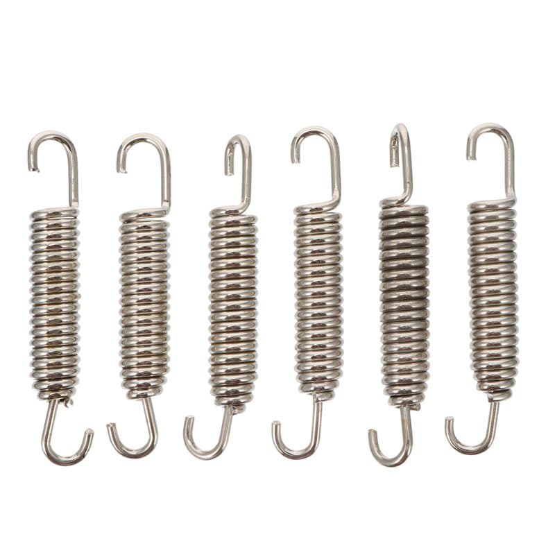 VILLCASE Lot de 6 ressorts d'échappement pour moto en acier inoxydable avec chambre d'expansion Collecteur de liaison Tuyau Ress