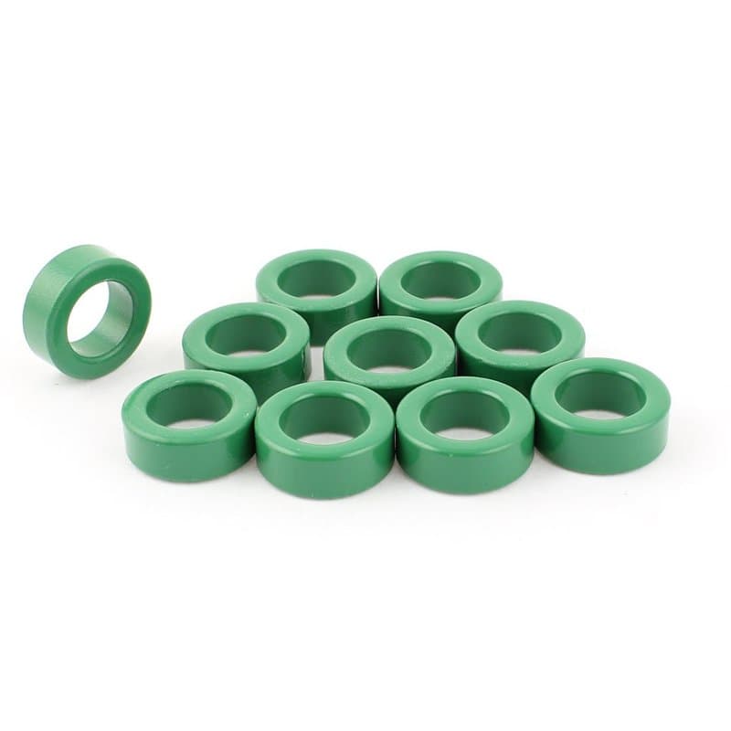 sourcing map 22mmx14mmx8mm tore ferrite transformateurrmateurs force 10pcs Vert carottes