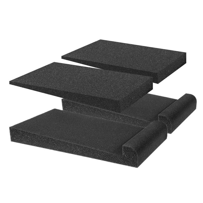 Lot de 2 paires de coussinets d'isolation acoustique en mousse pour moniteur de studio, haut-parleur, lecture, enregistrement, e